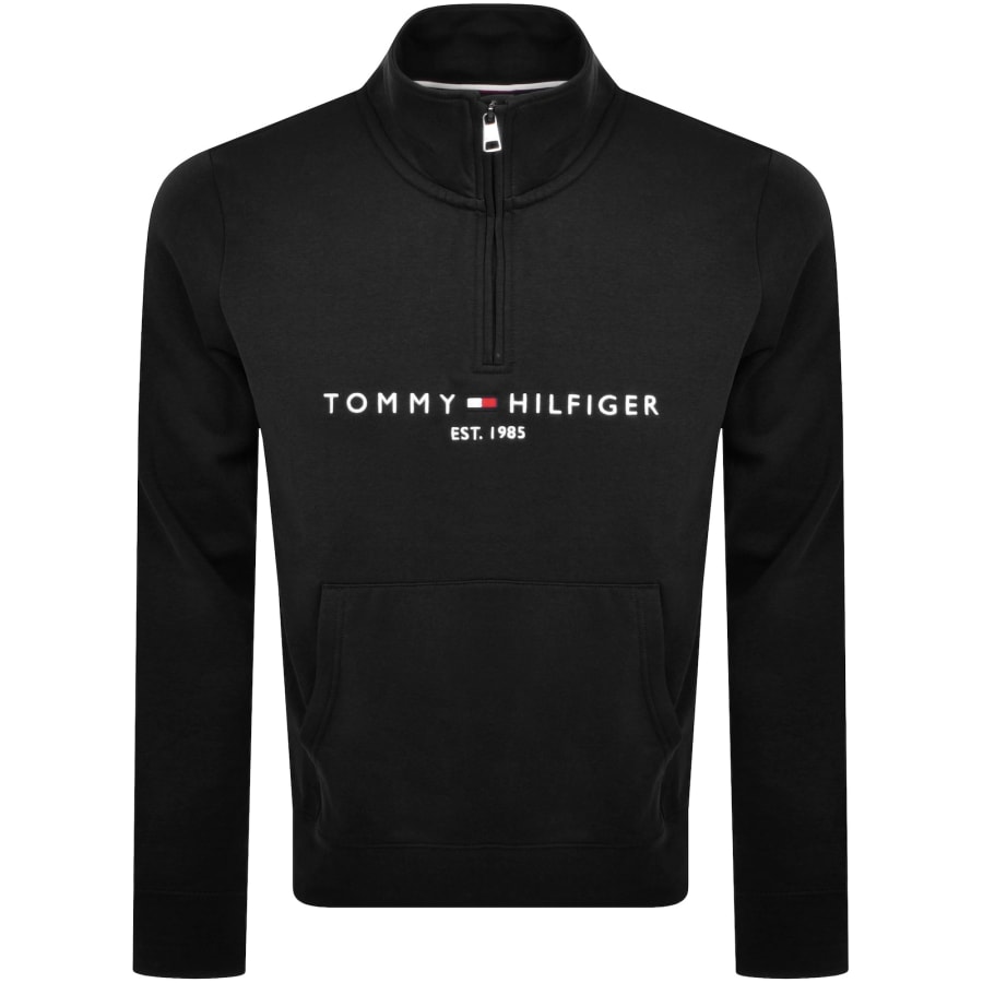 Tommy Hilfiger Half Zip Sweatshirt Black